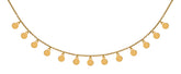 Collier Gelbgold 750 Rundanker 13 Plättli-Anhänger poliert - CGO110345